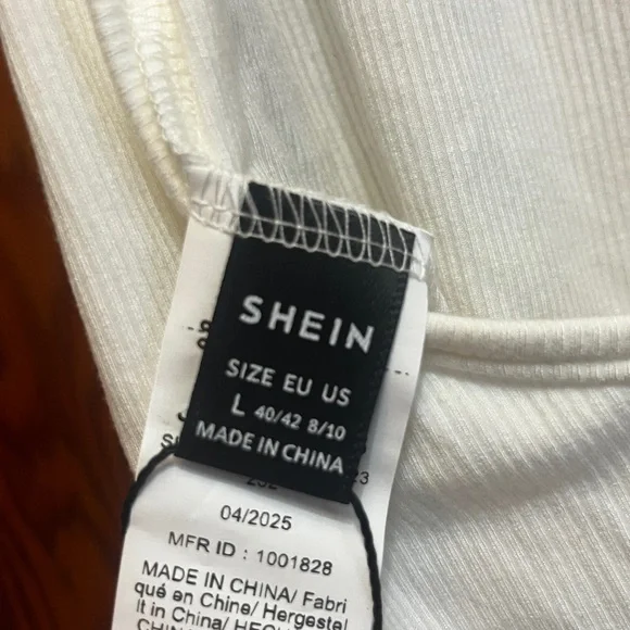 SHEIN Ribbed Cream Bodysuit - Picture 4 of 4